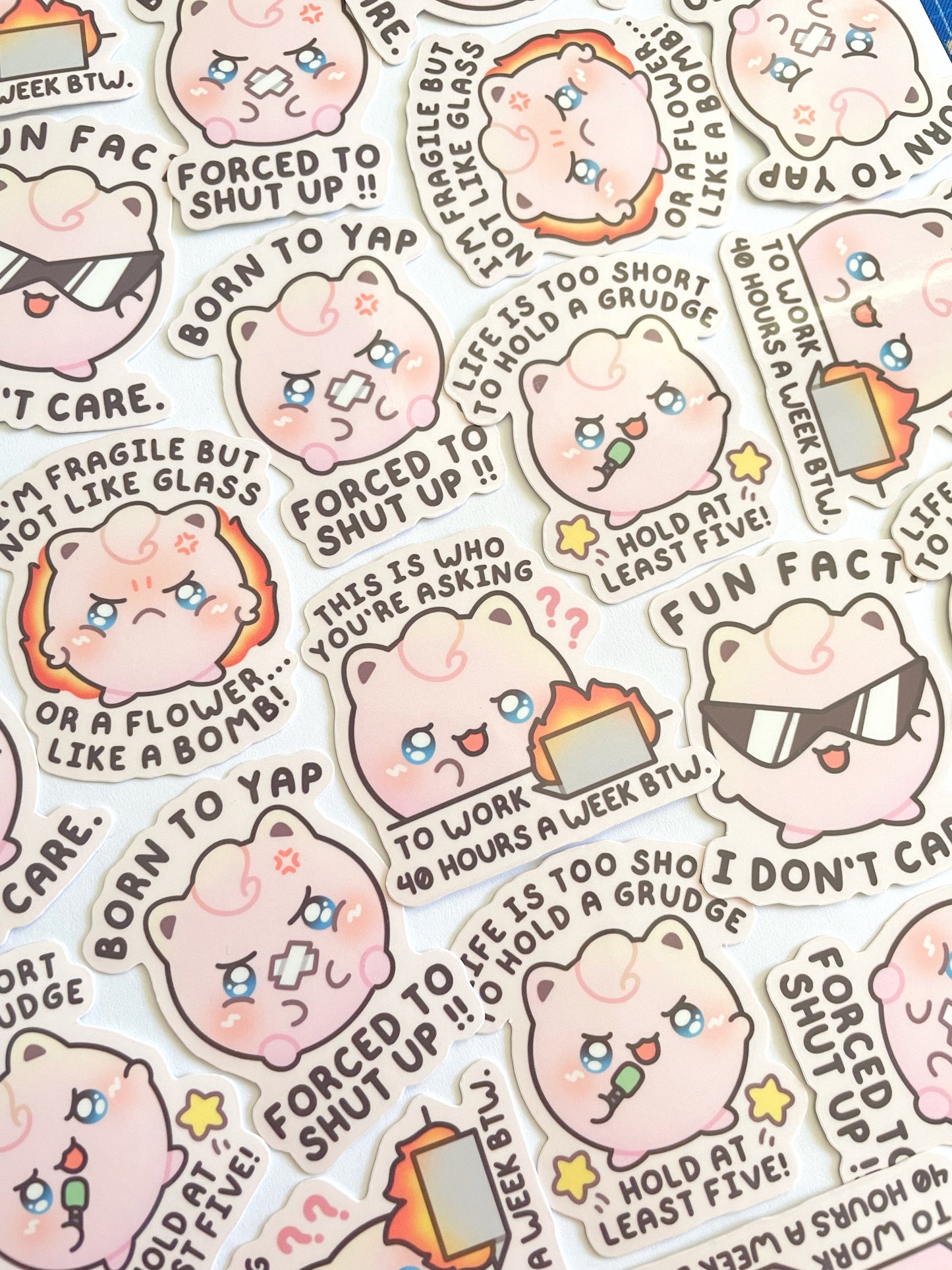 Jigglypuff Waterproof Stickers