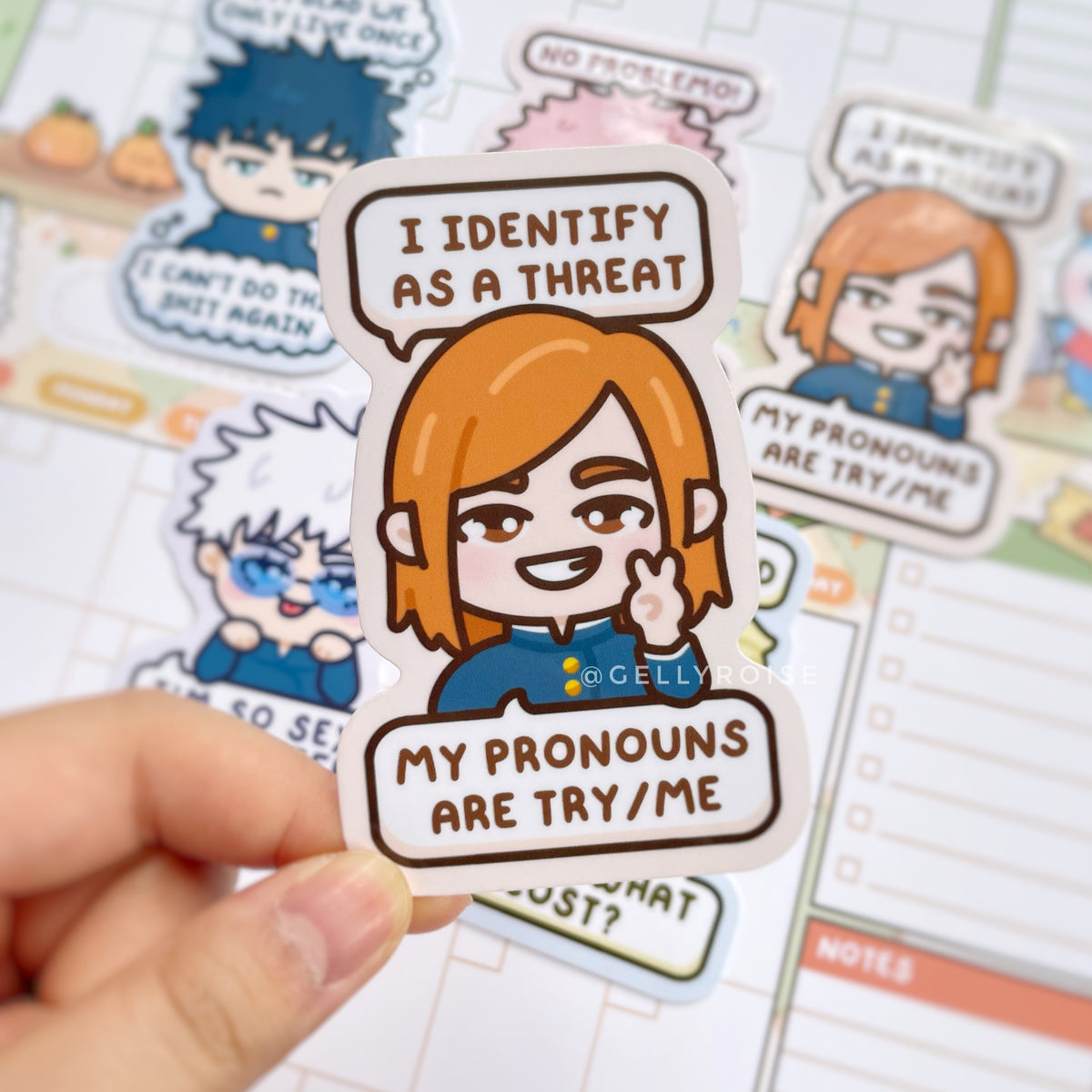 Chibi Sorcerers Waterproof Stickers