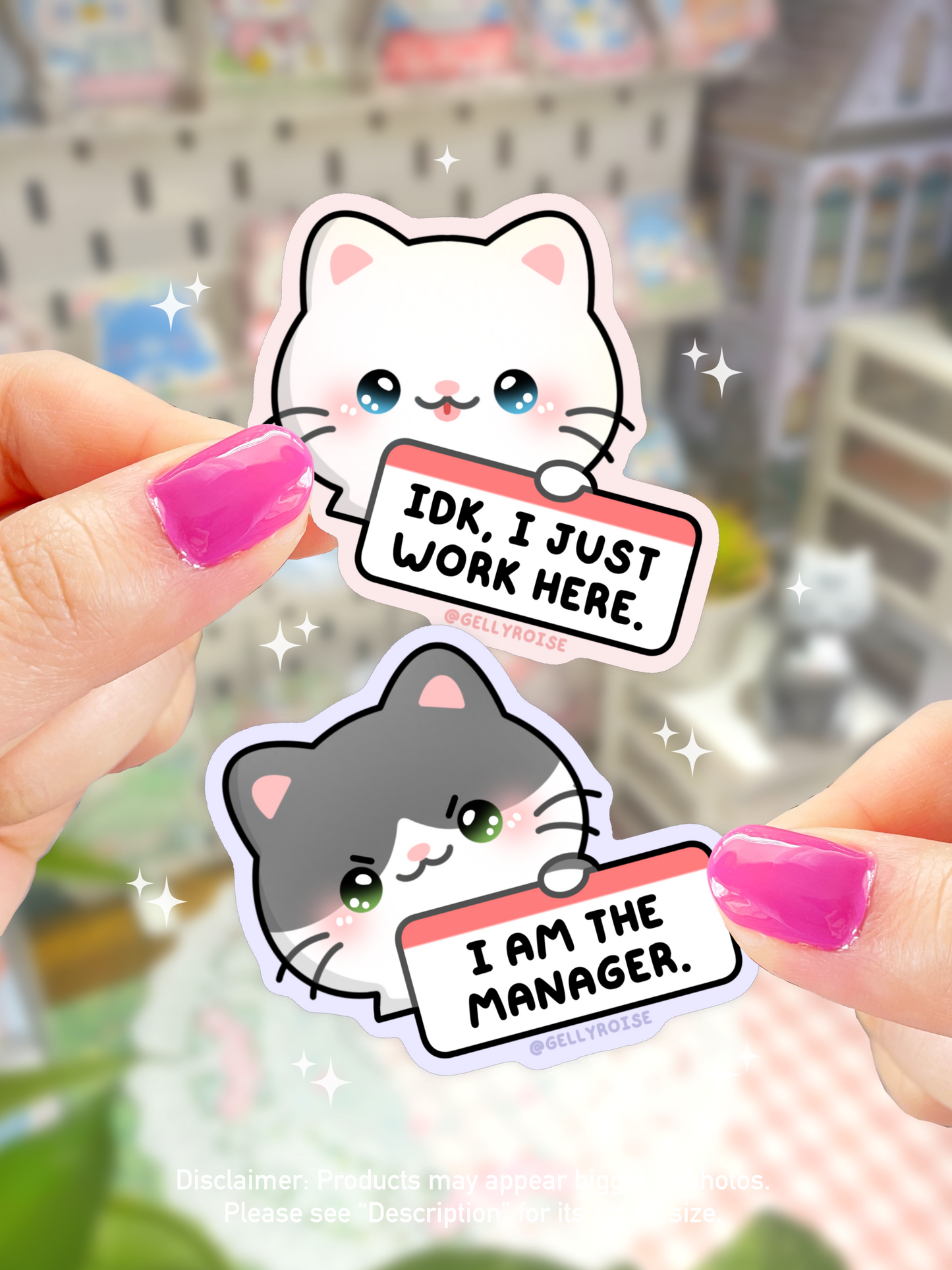 NEW Employee Cats Waterproof Stickers