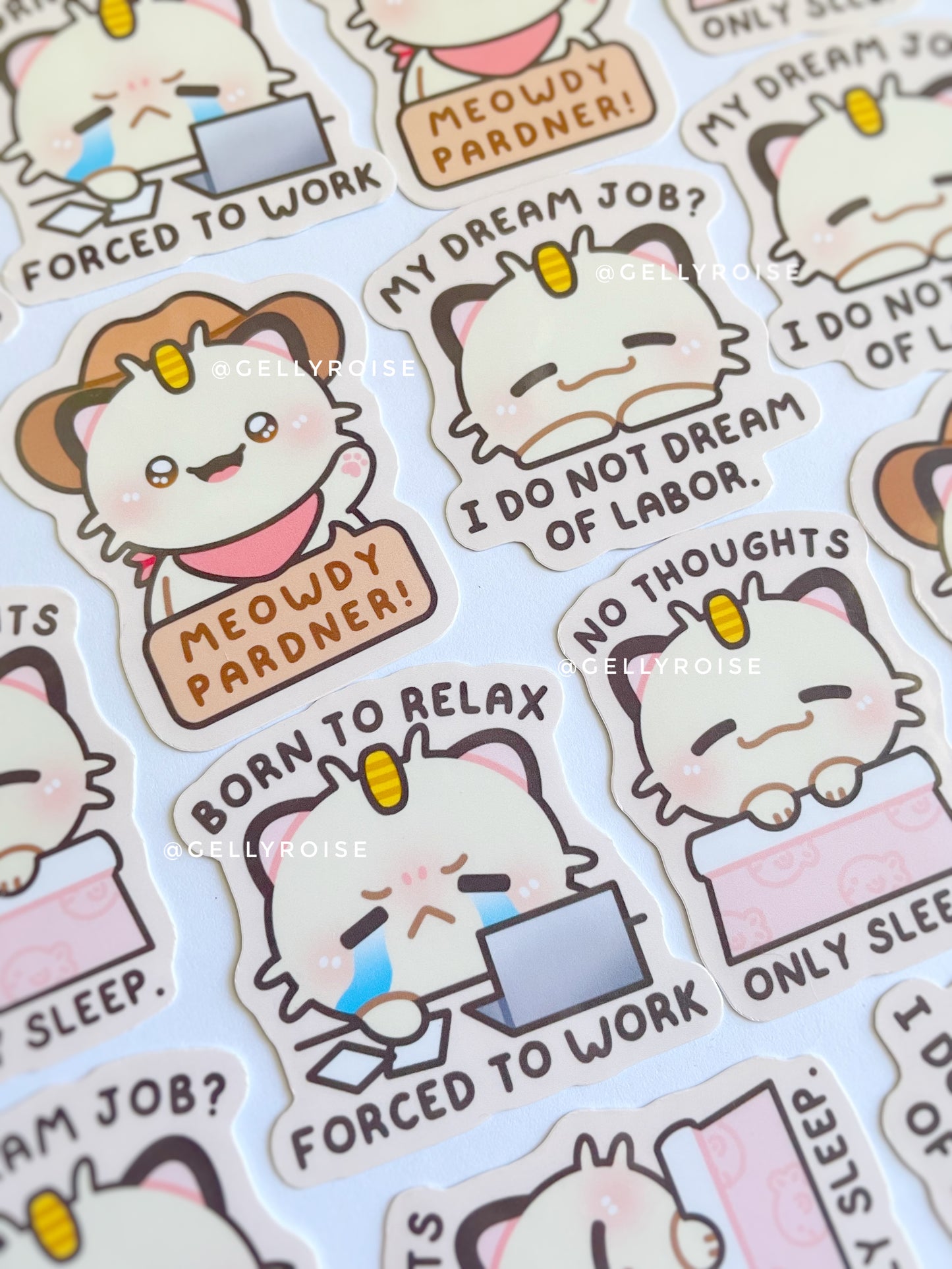 Meowth Waterproof Stickers