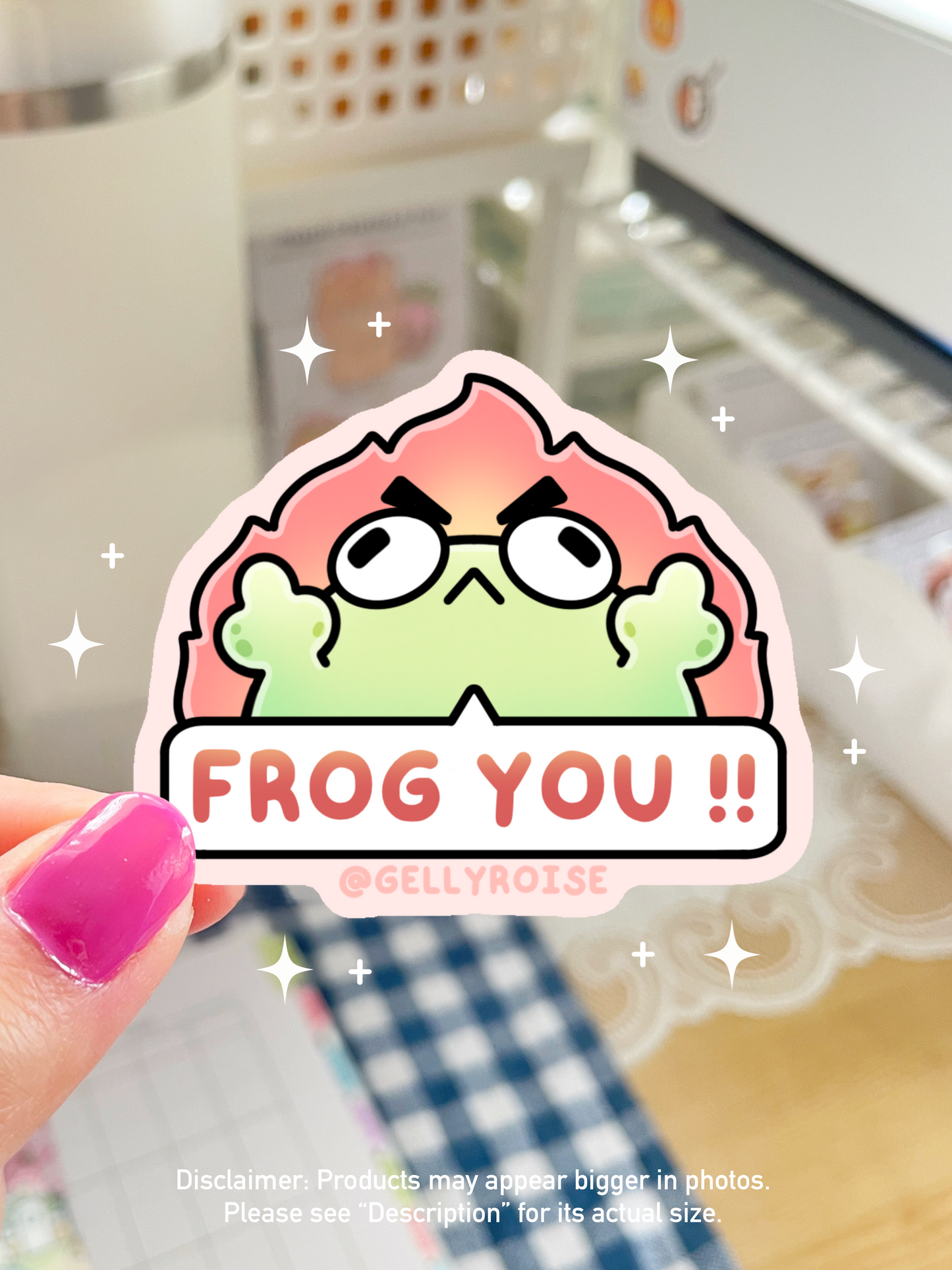 NEW Frog You !! Waterproof Sticker