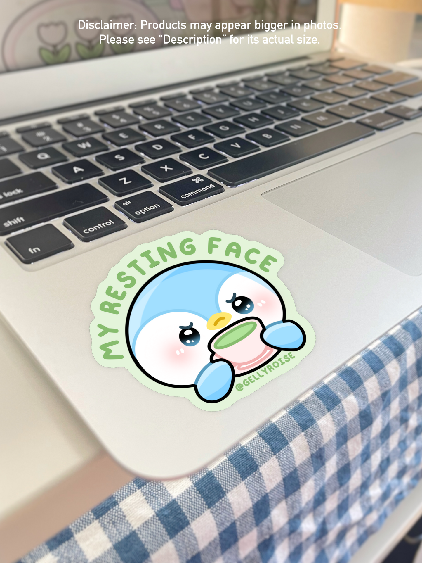 NEW Resting Face Penguin Waterproof Sticker