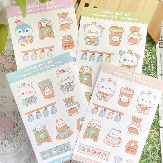 Coffee Shop Sticker Sheet