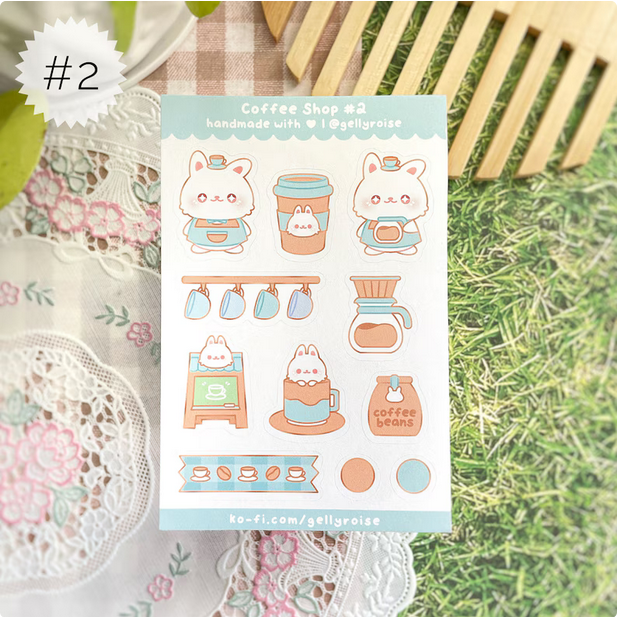 Coffee Shop Sticker Sheet
