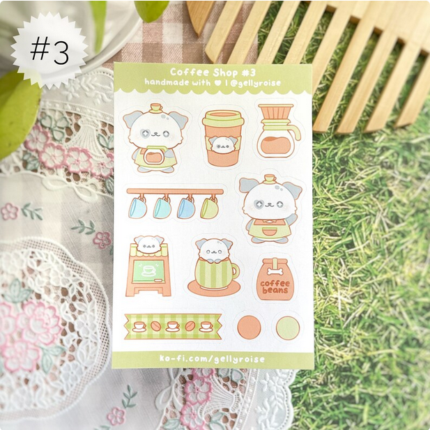 Coffee Shop Sticker Sheet