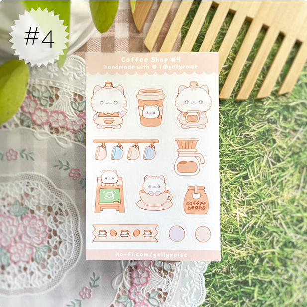 Coffee Shop Sticker Sheet