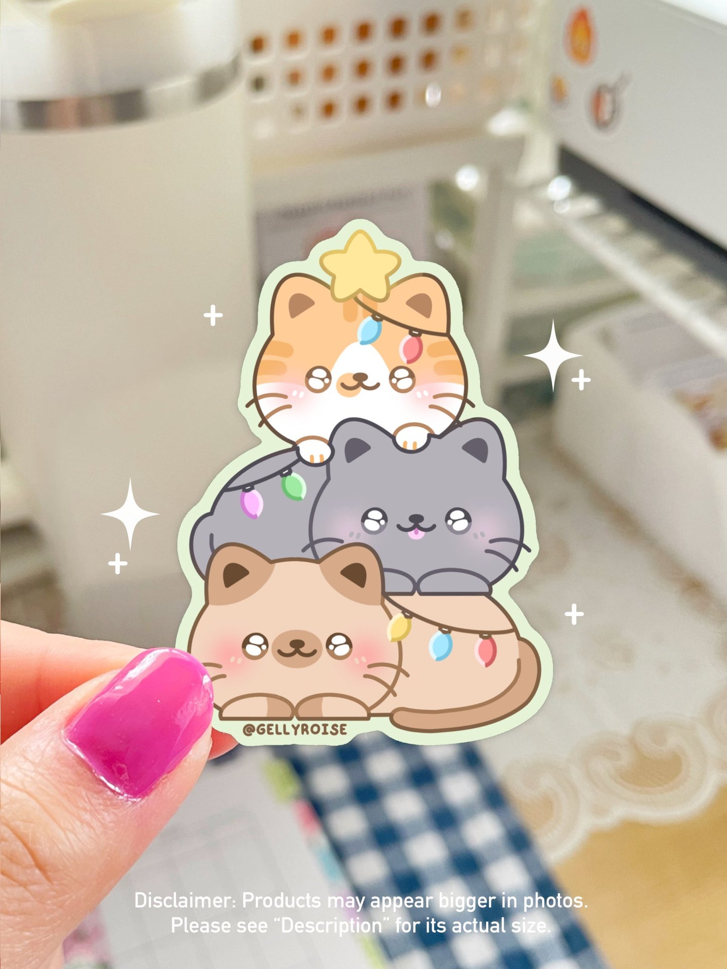 Catmas Waterproof Sticker - Gelly Roise