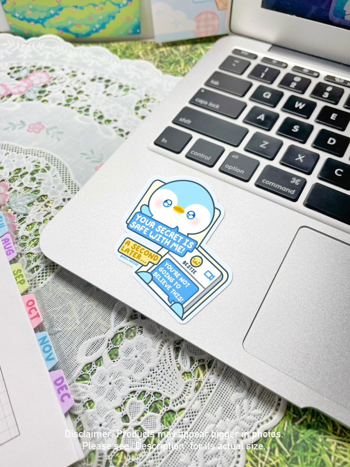 NEW Chismosa Blue Penguin Waterproof Sticker - Gelly Roise