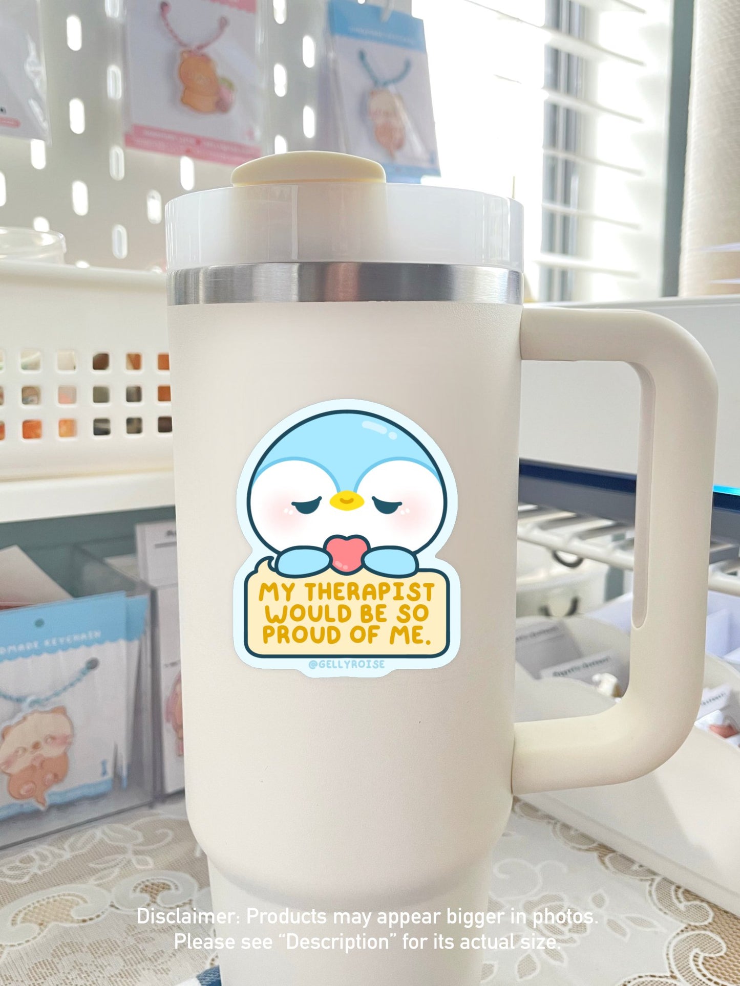 NEW My Therapist Would Be So Proud of Me Waterproof Sticker - Gelly Roise