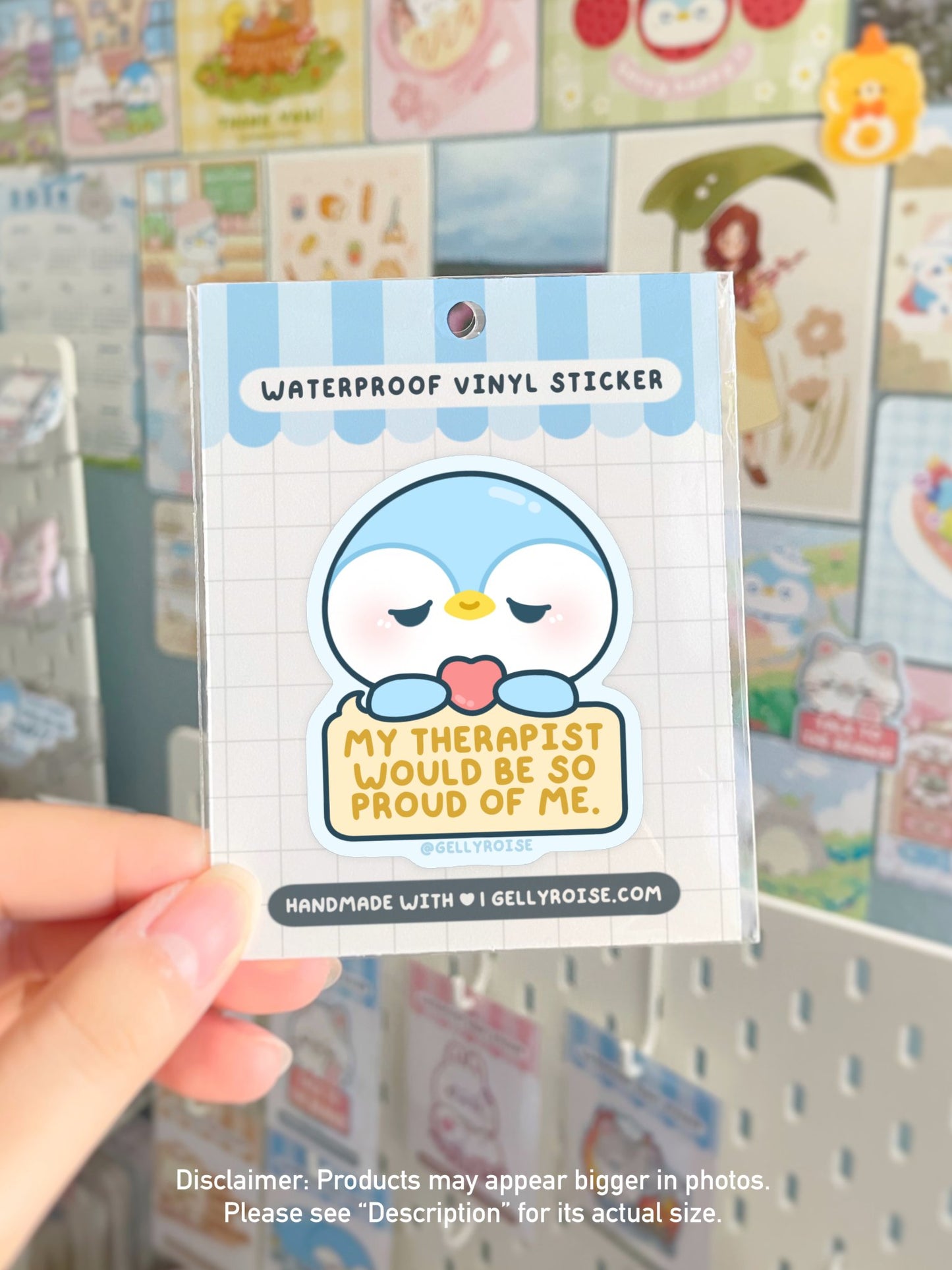 NEW My Therapist Would Be So Proud of Me Waterproof Sticker - Gelly Roise