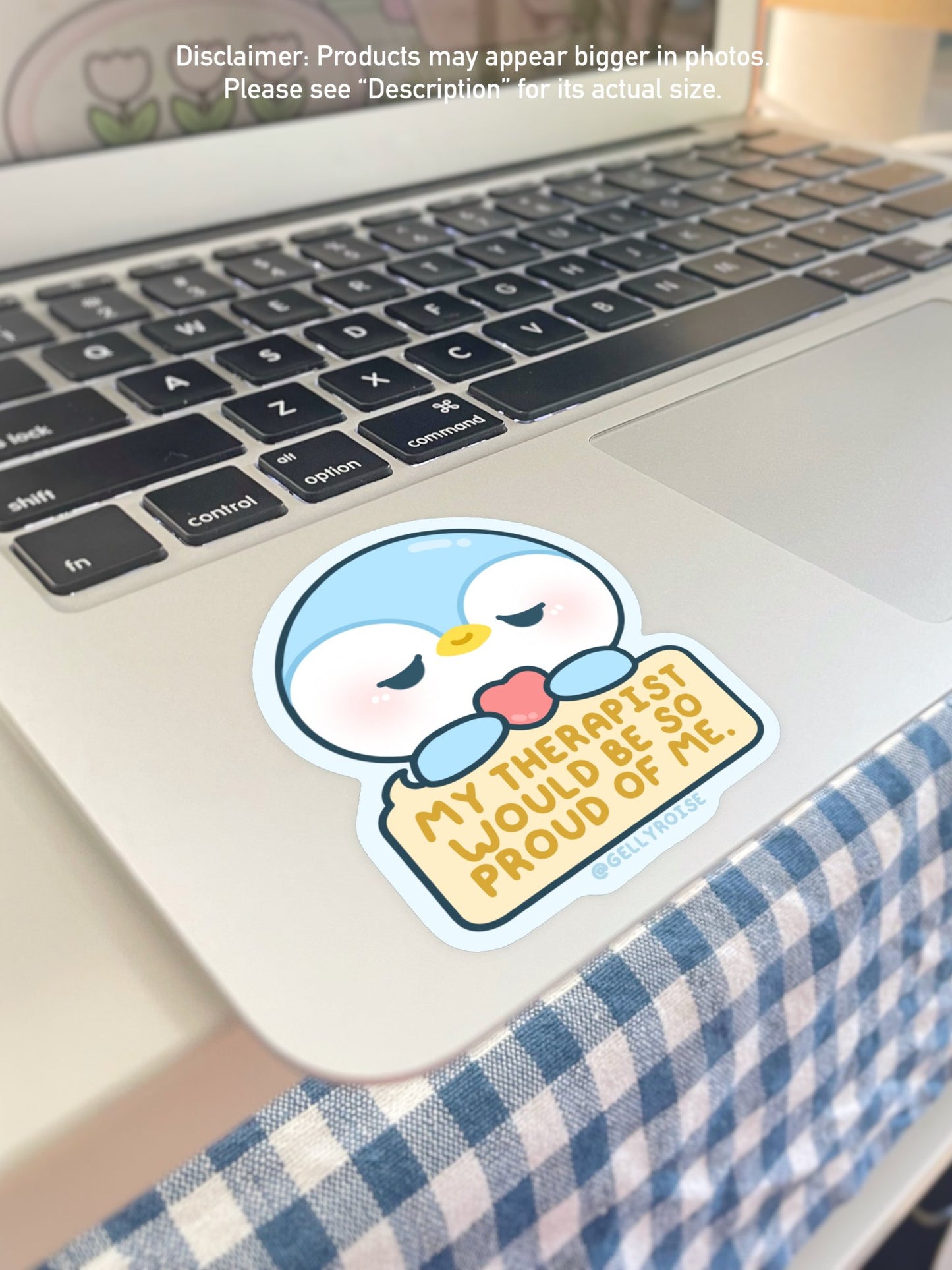 NEW My Therapist Would Be So Proud of Me Waterproof Sticker - Gelly Roise
