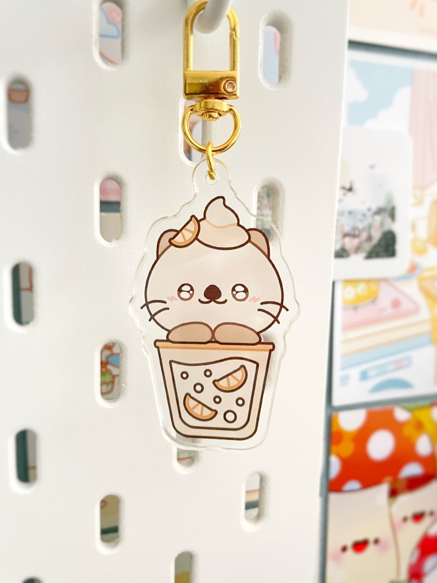 NEW Otter or Tiger Fruit Drinks Keychains - Gelly Roise