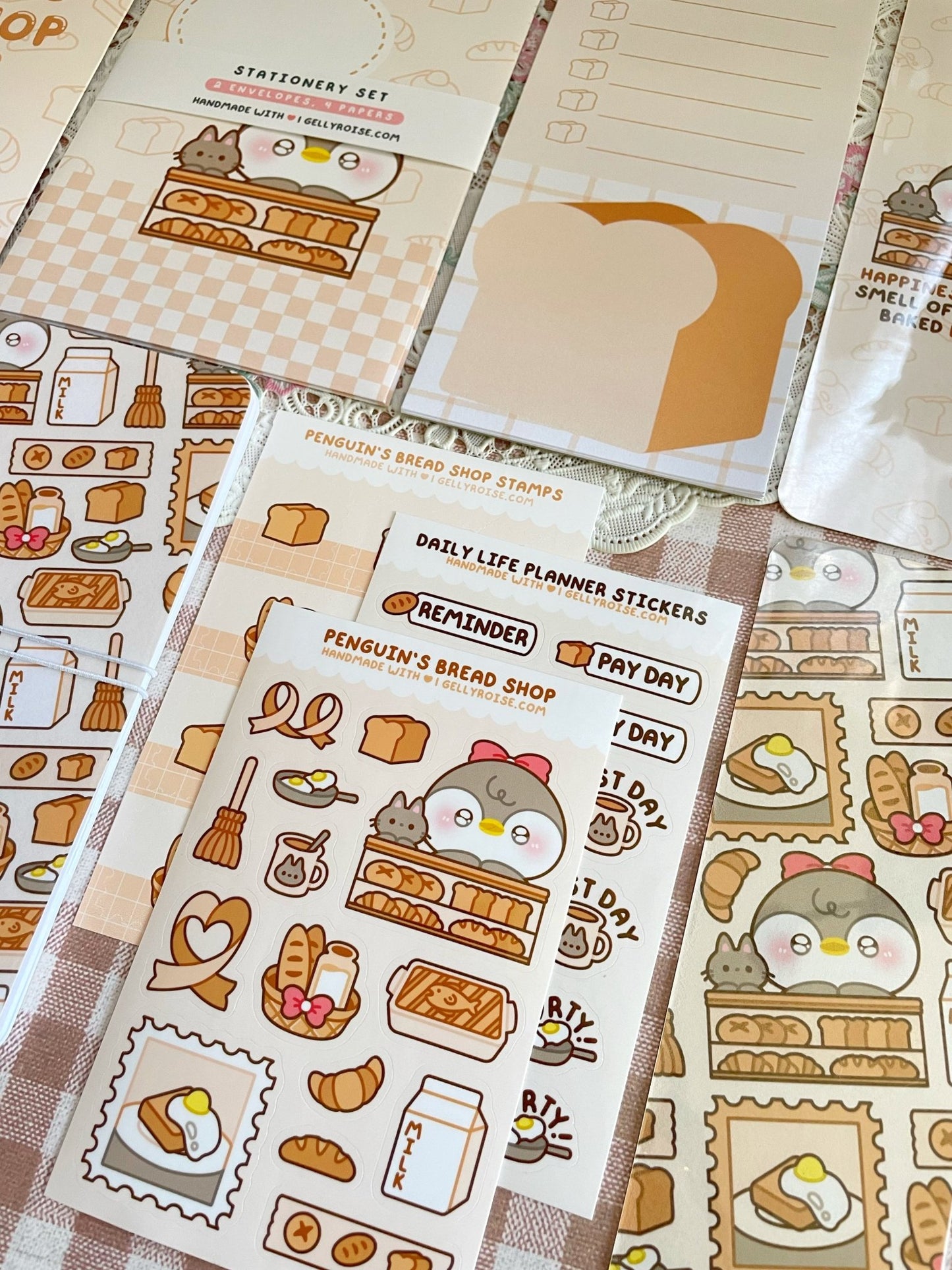 NEW Penguin's Bread Shop Ultimate Stationery Set - Gelly Roise