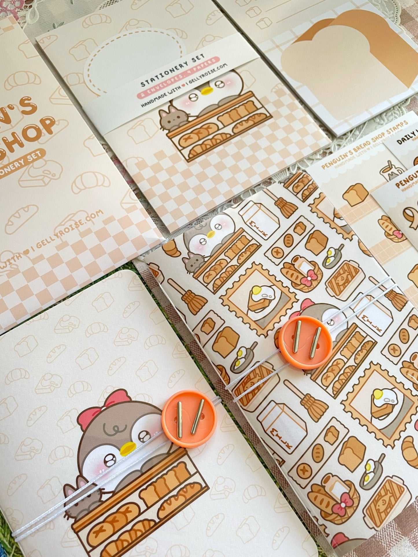 NEW Penguin's Bread Shop Ultimate Stationery Set - Gelly Roise