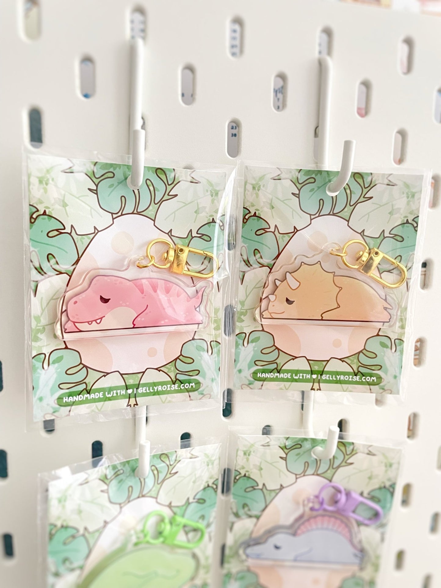 NEW Sleeping Dinosaur Keychains - Gelly Roise