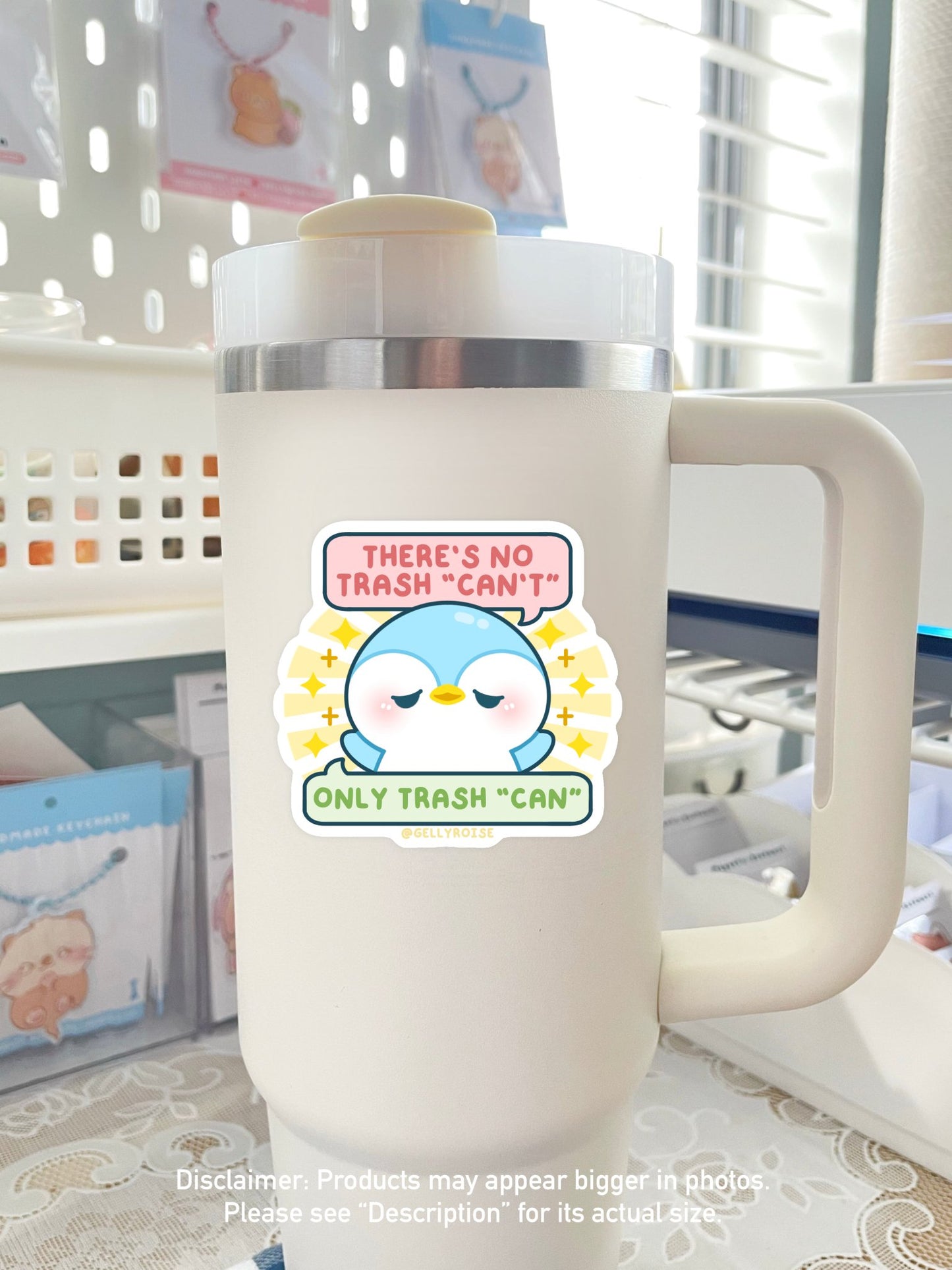 NEW There's No Trash Can't Only Trash Can Waterproof Sticker - Gelly Roise