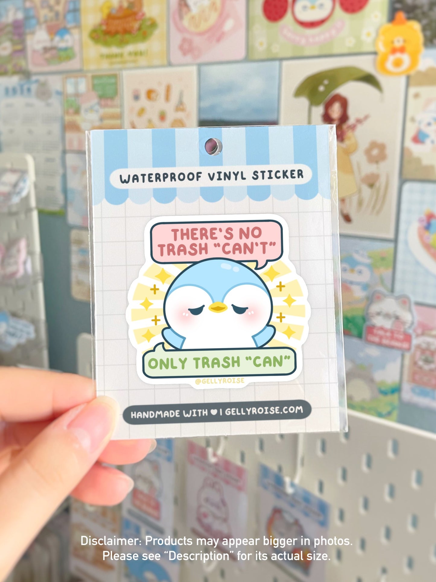 NEW There's No Trash Can't Only Trash Can Waterproof Sticker - Gelly Roise