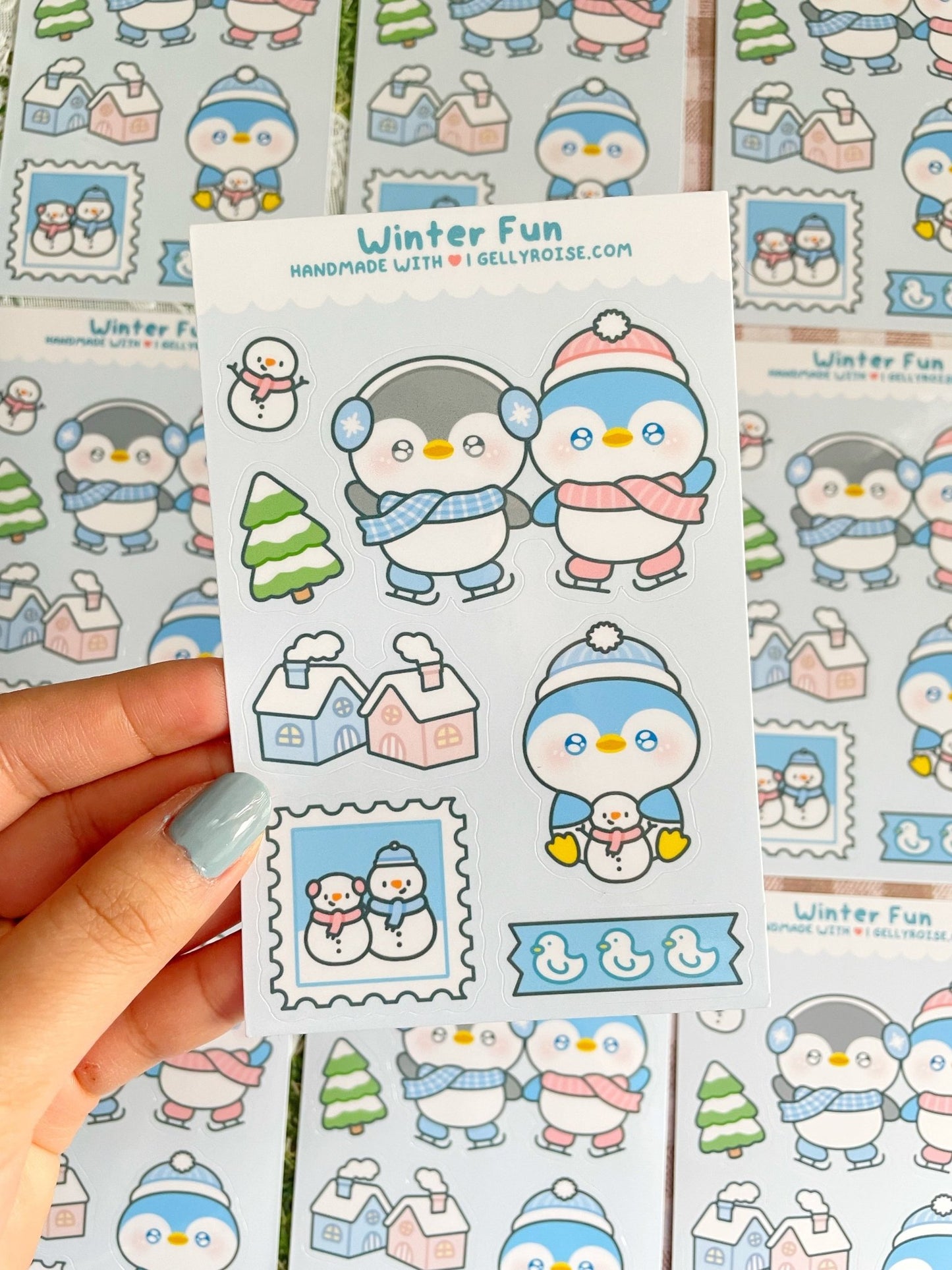 NEW Winter Fun Sticker Sheet - Gelly Roise