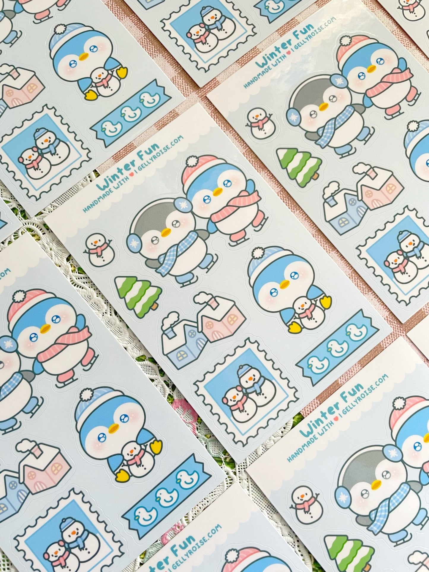 NEW Winter Fun Sticker Sheet - Gelly Roise