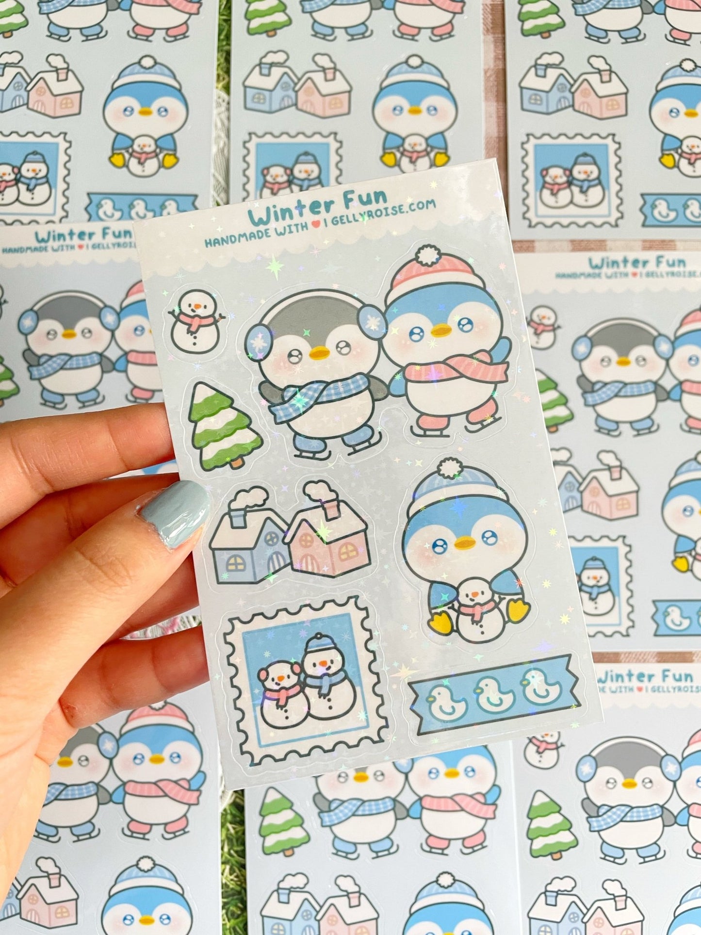 NEW Winter Fun Sticker Sheet - Gelly Roise