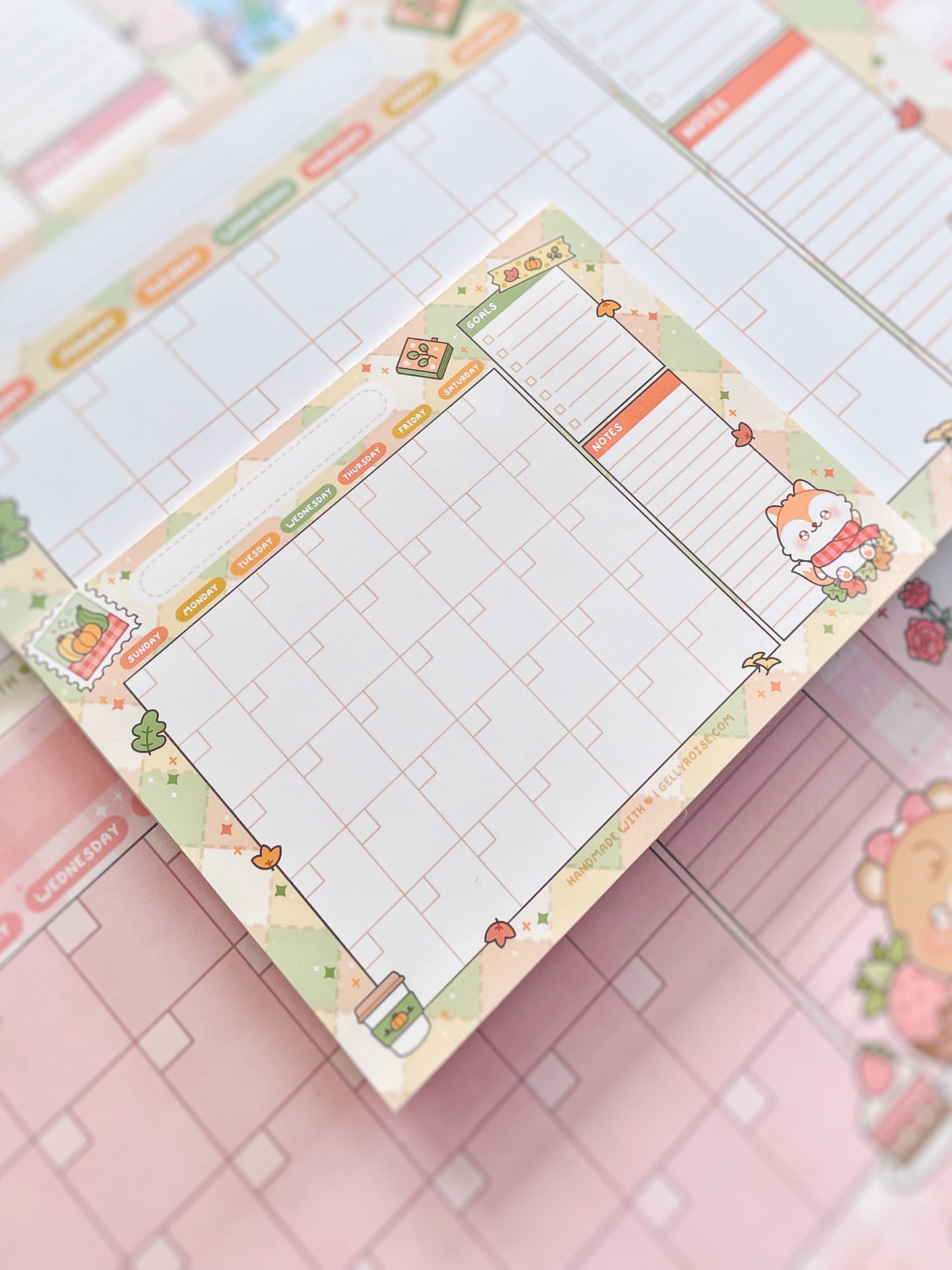 Autumn Fox Desk Calendar