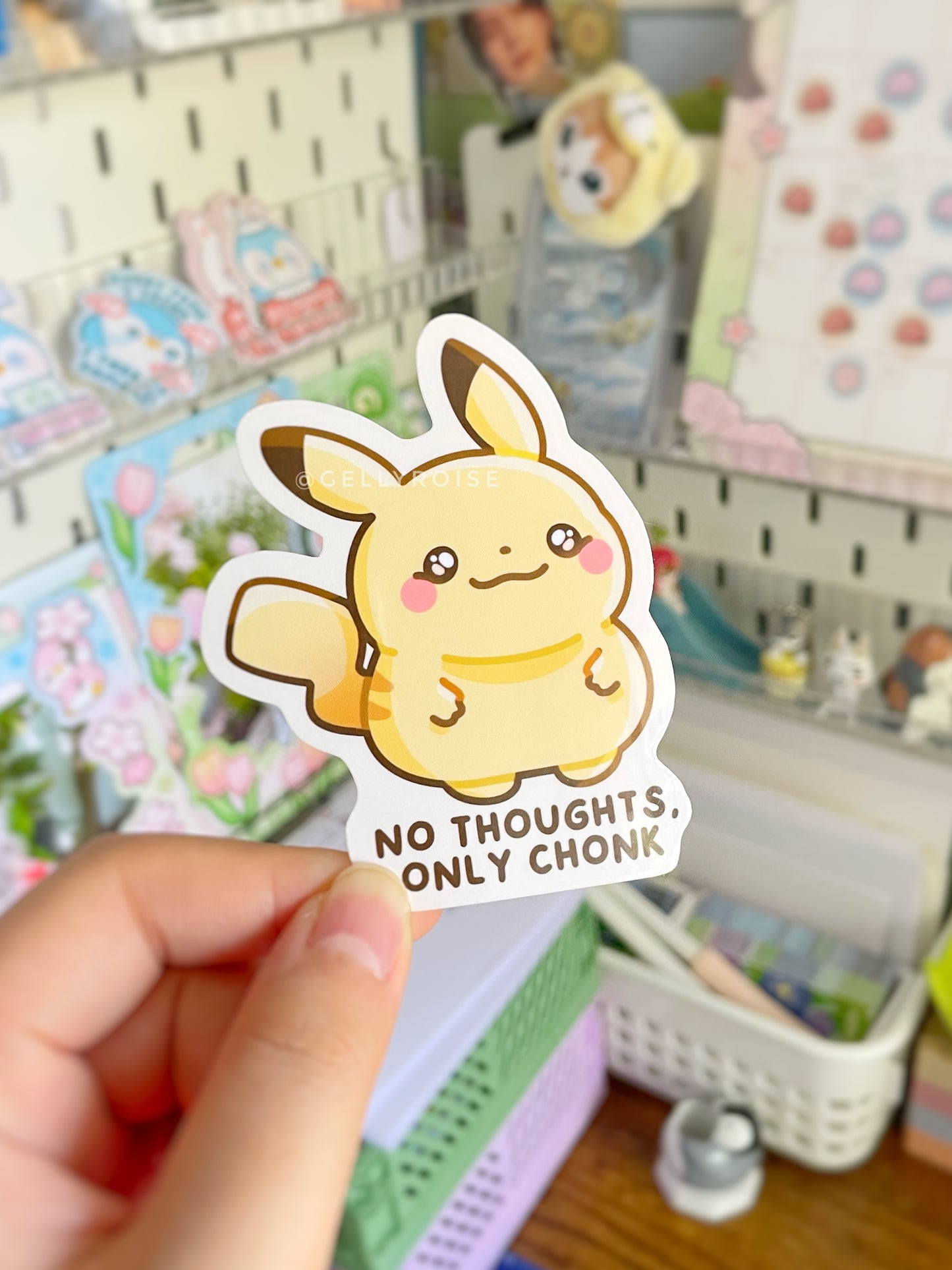 Chonky Pika Waterproof Sticker