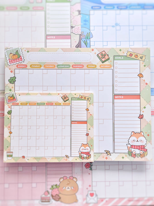 Autumn Fox Desk Calendar