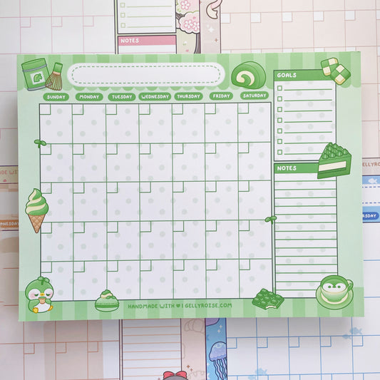 Matcha Lover Penguin Desk Calendar