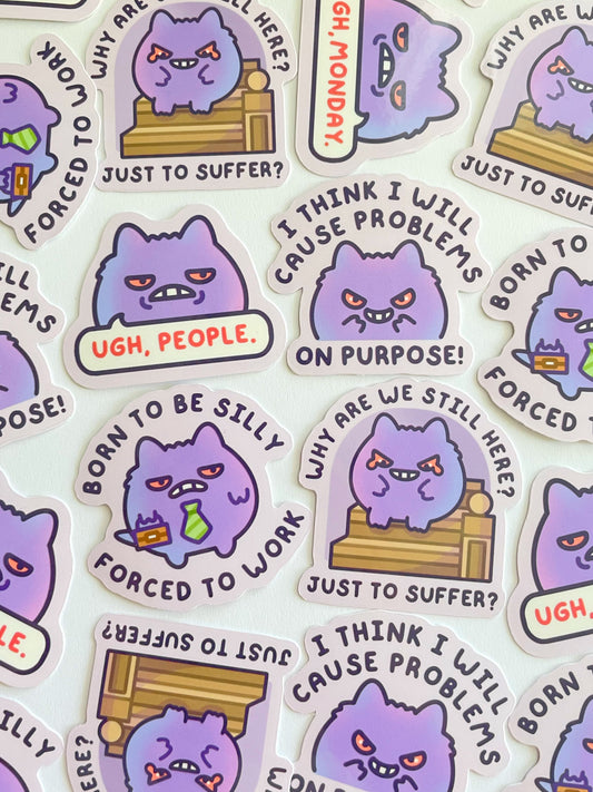 NEW Smol Gengar Waterproof Stickers