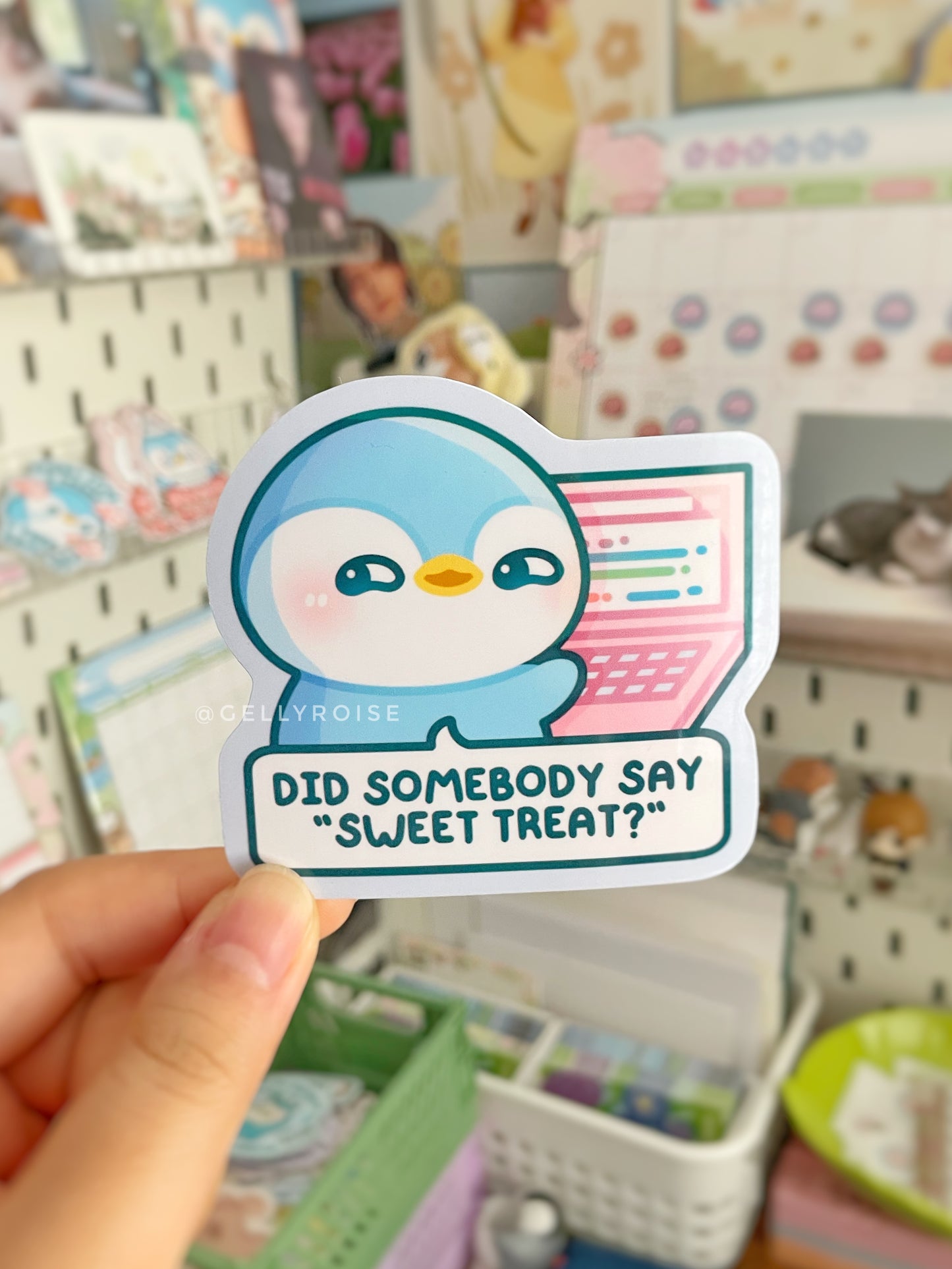 Sweet Treat Penguin Waterproof Sticker