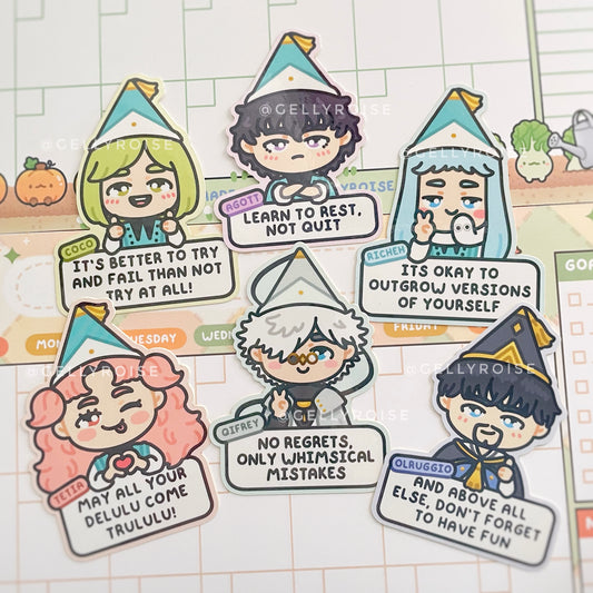 Positive Chibi Witches Waterproof Sticker