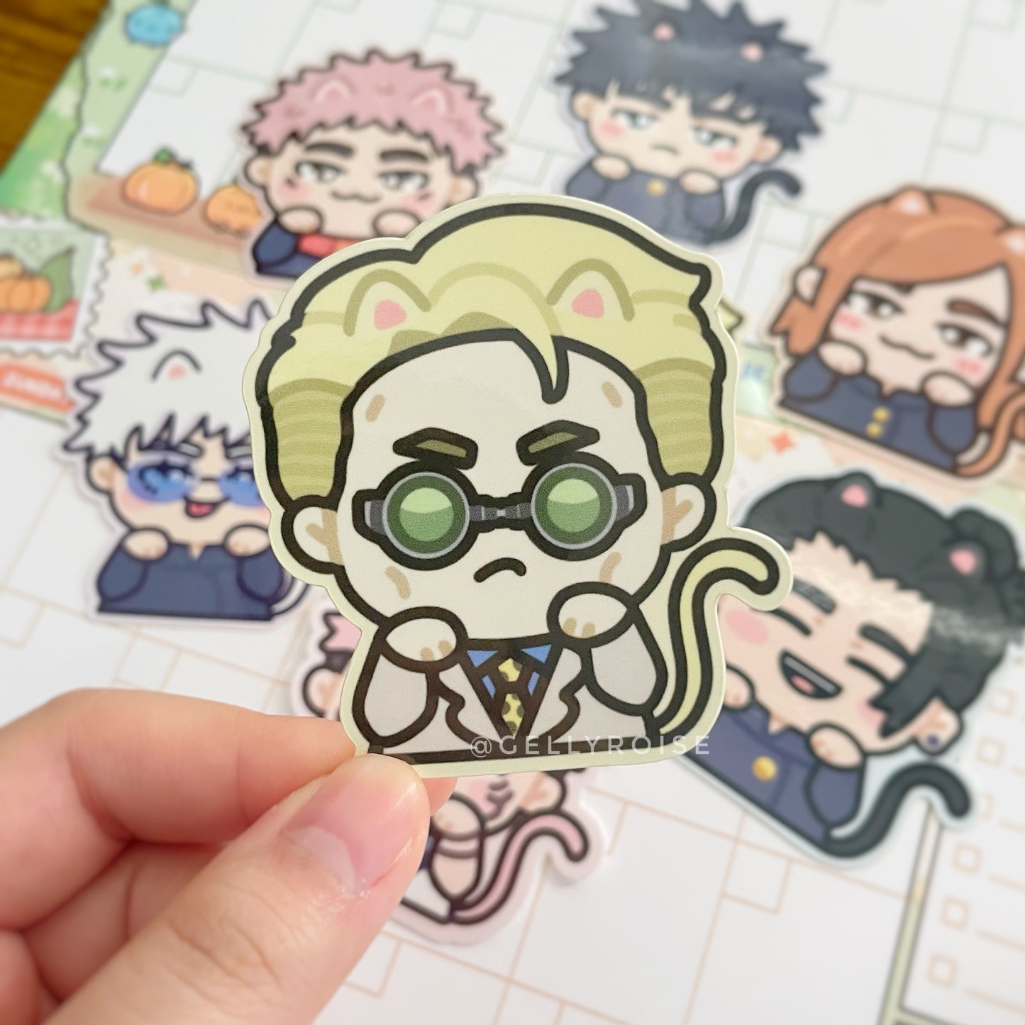 Chibi Cat Sorcerers Waterproof Stickers