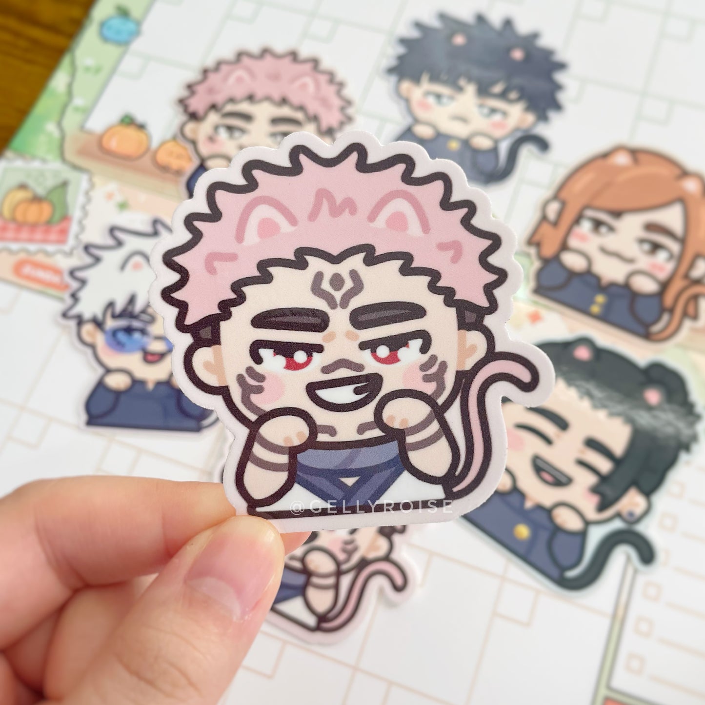 Chibi Cat Sorcerers Waterproof Stickers