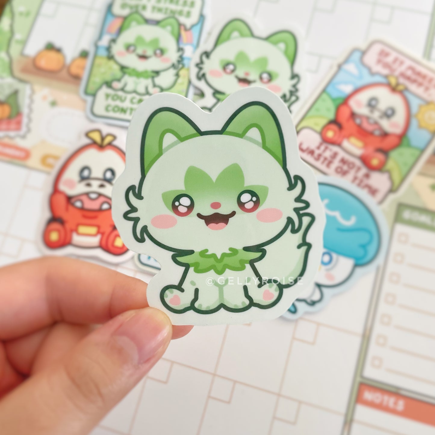 Poke Starters Gen 9 Waterproof Stickers