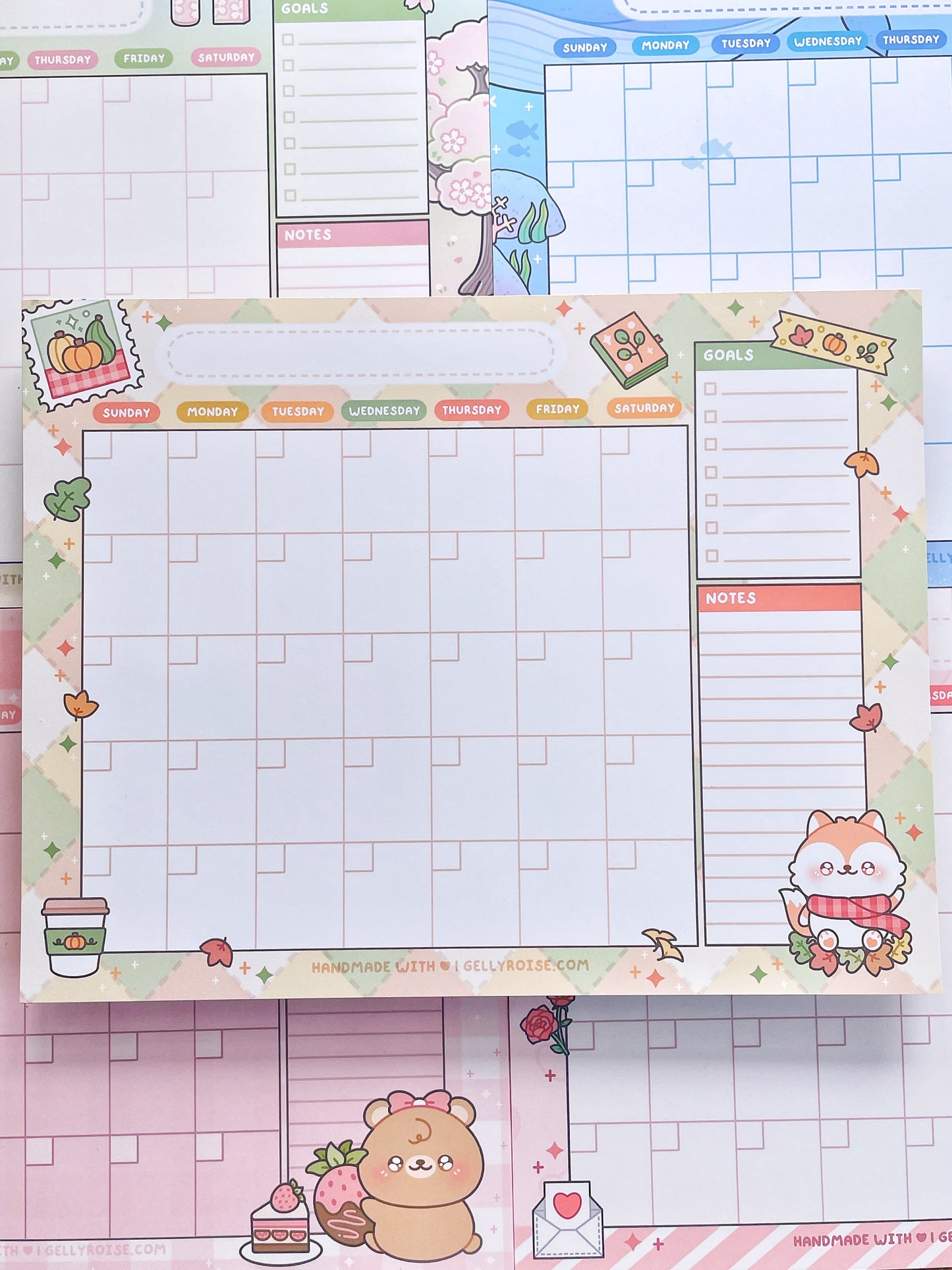 Autumn Fox Desk Calendar