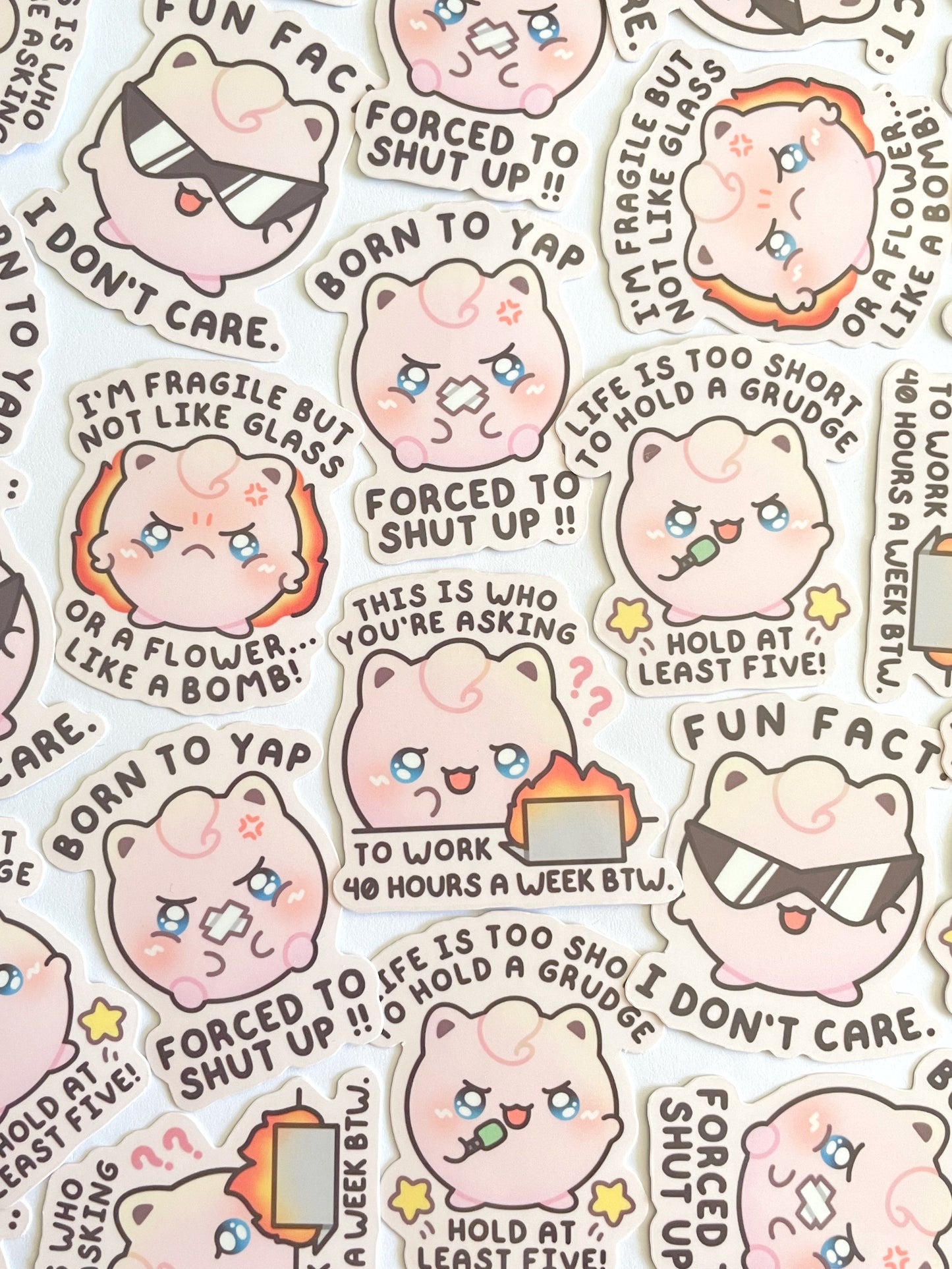 Jigglypuff Waterproof Stickers