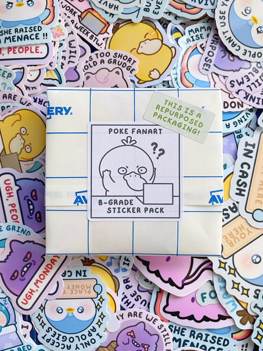 B-grade Poke Fanart Waterproof Sticker Pack