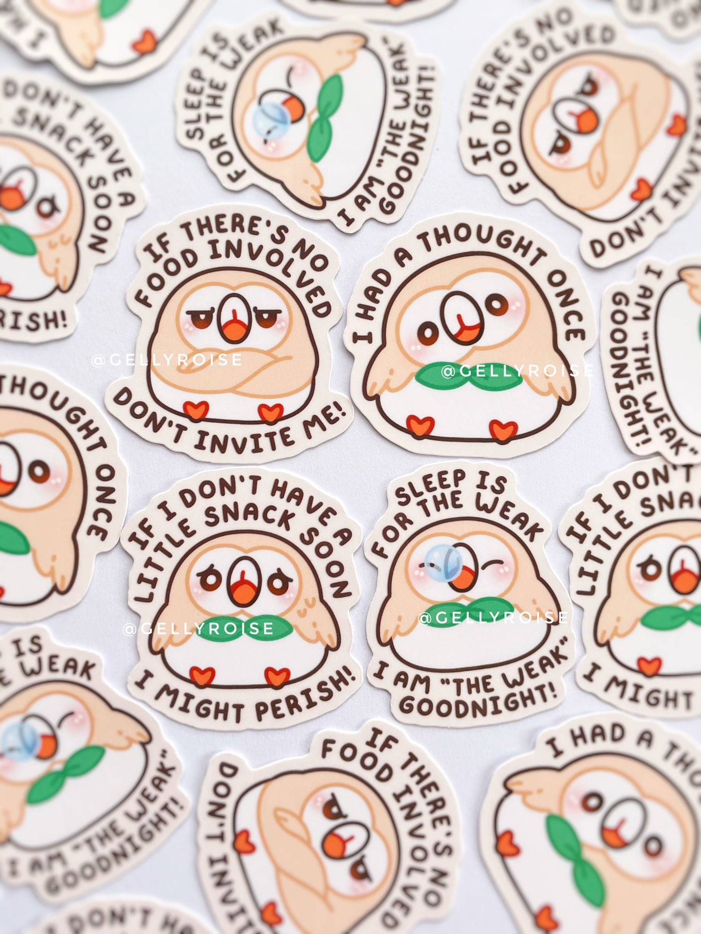 Game Cartoon Owl Waterproof Stickers