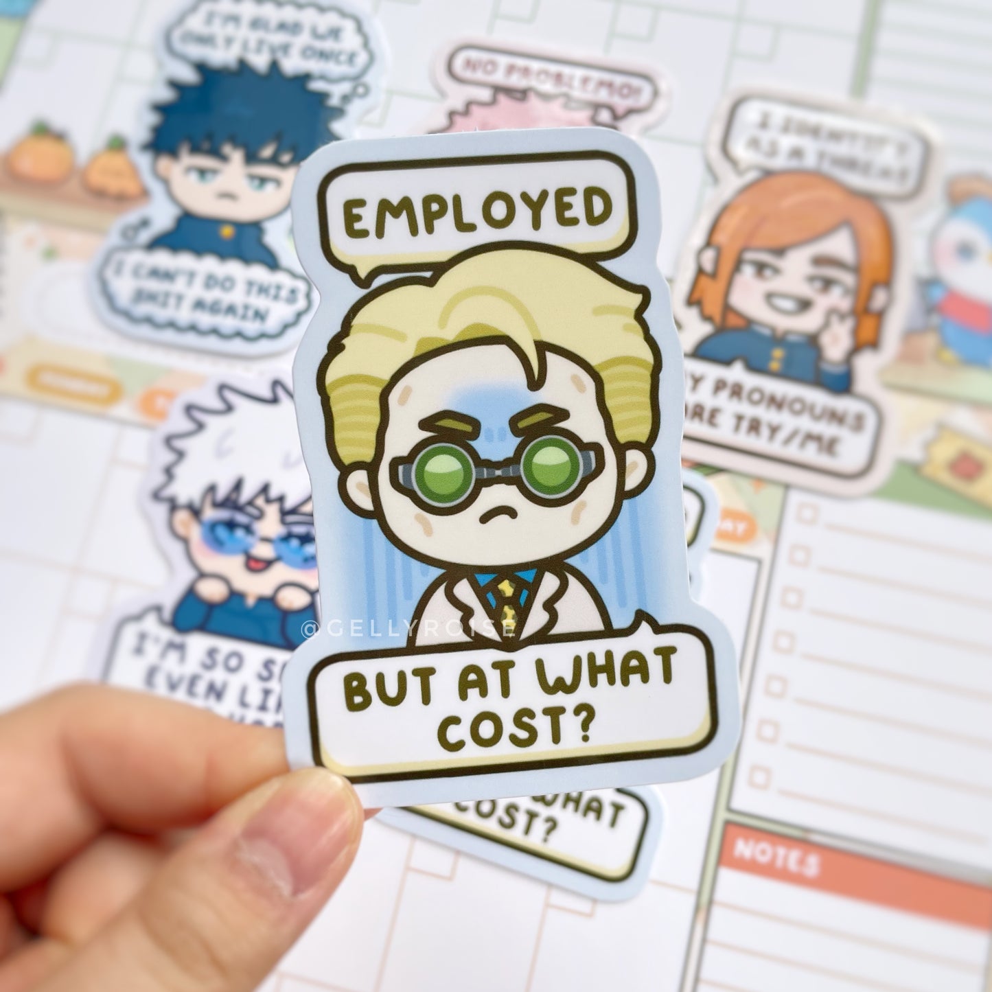 Chibi Sorcerers Waterproof Stickers