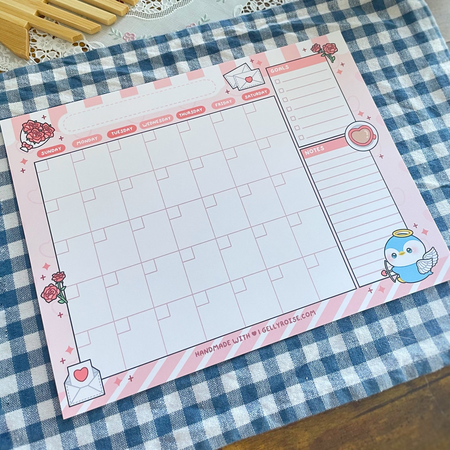 NEW Valentines Day Penguin Desk Planner