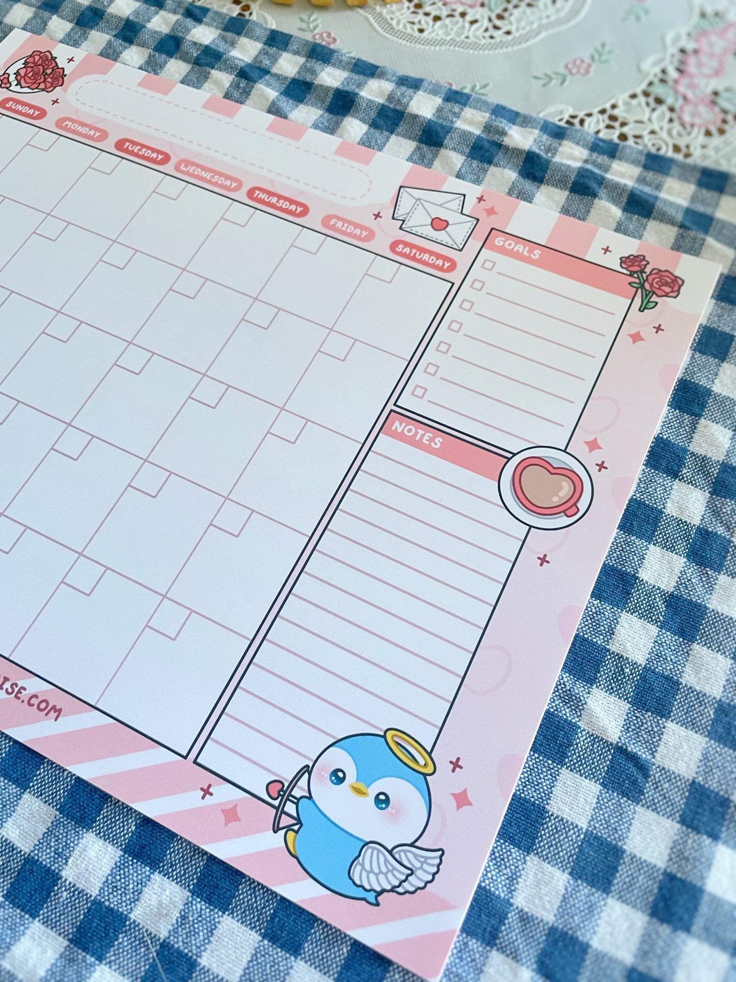 NEW Valentines Day Penguin Desk Planner