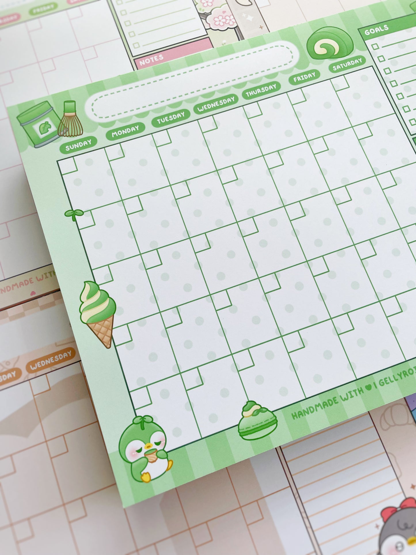 Matcha Lover Penguin Desk Calendar