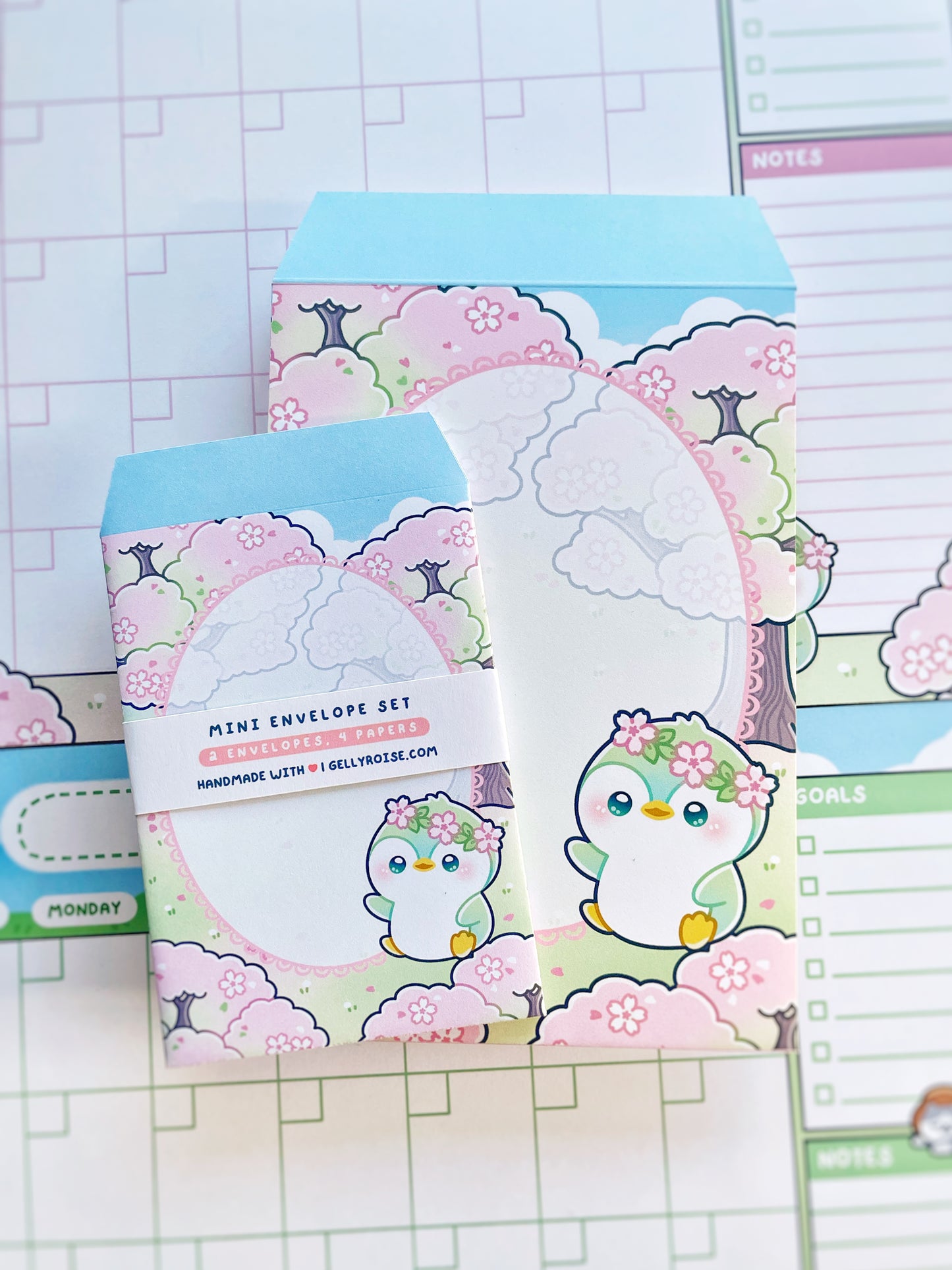Spring Time Penguin Paper & Envelope Sets