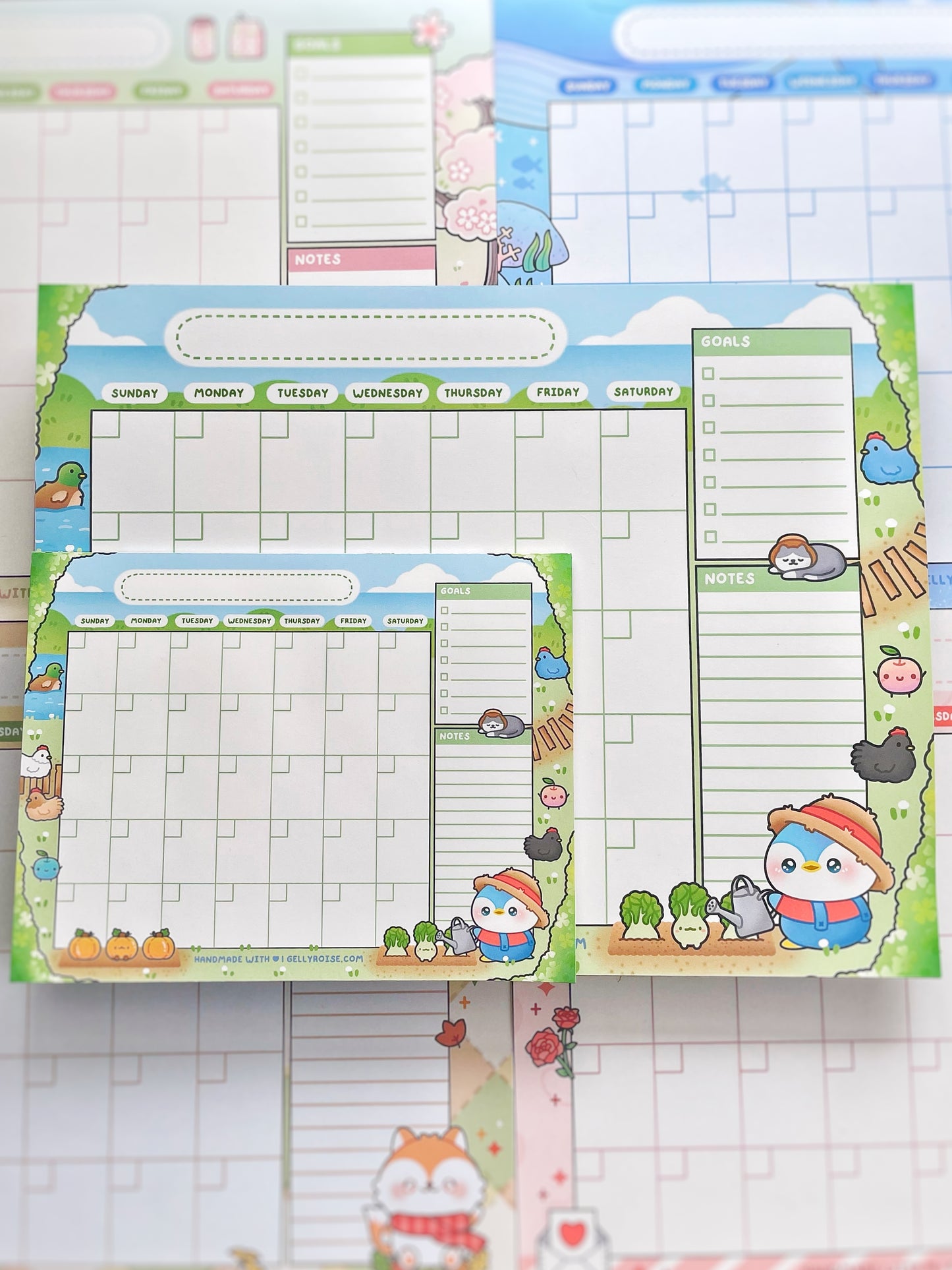 Farmer Penguin Desk Calendar