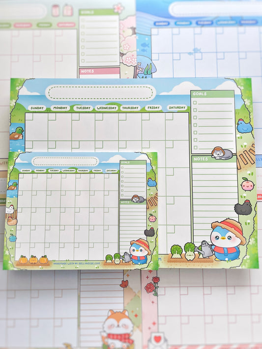 Farmer Penguin Desk Calendar