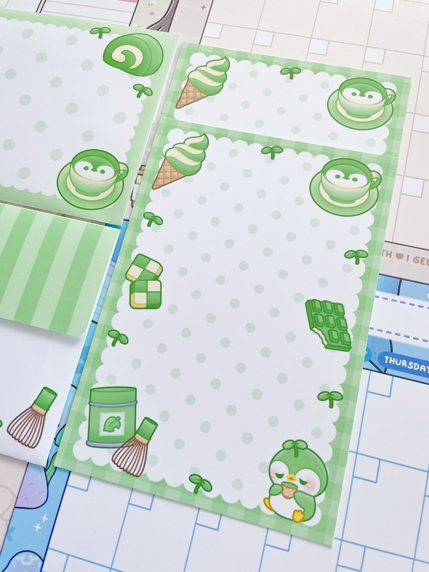 Matcha Penguin Stationery Envelope Set
