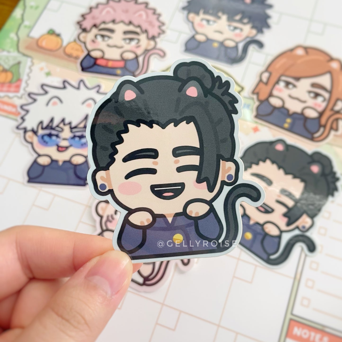 Chibi Cat Sorcerers Waterproof Stickers