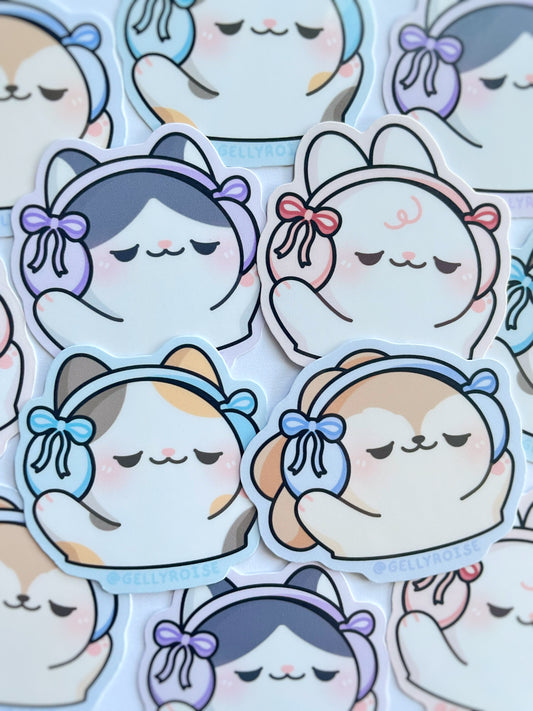 NEW Coquette Animals Ribbon Headphones Waterproof Stickers