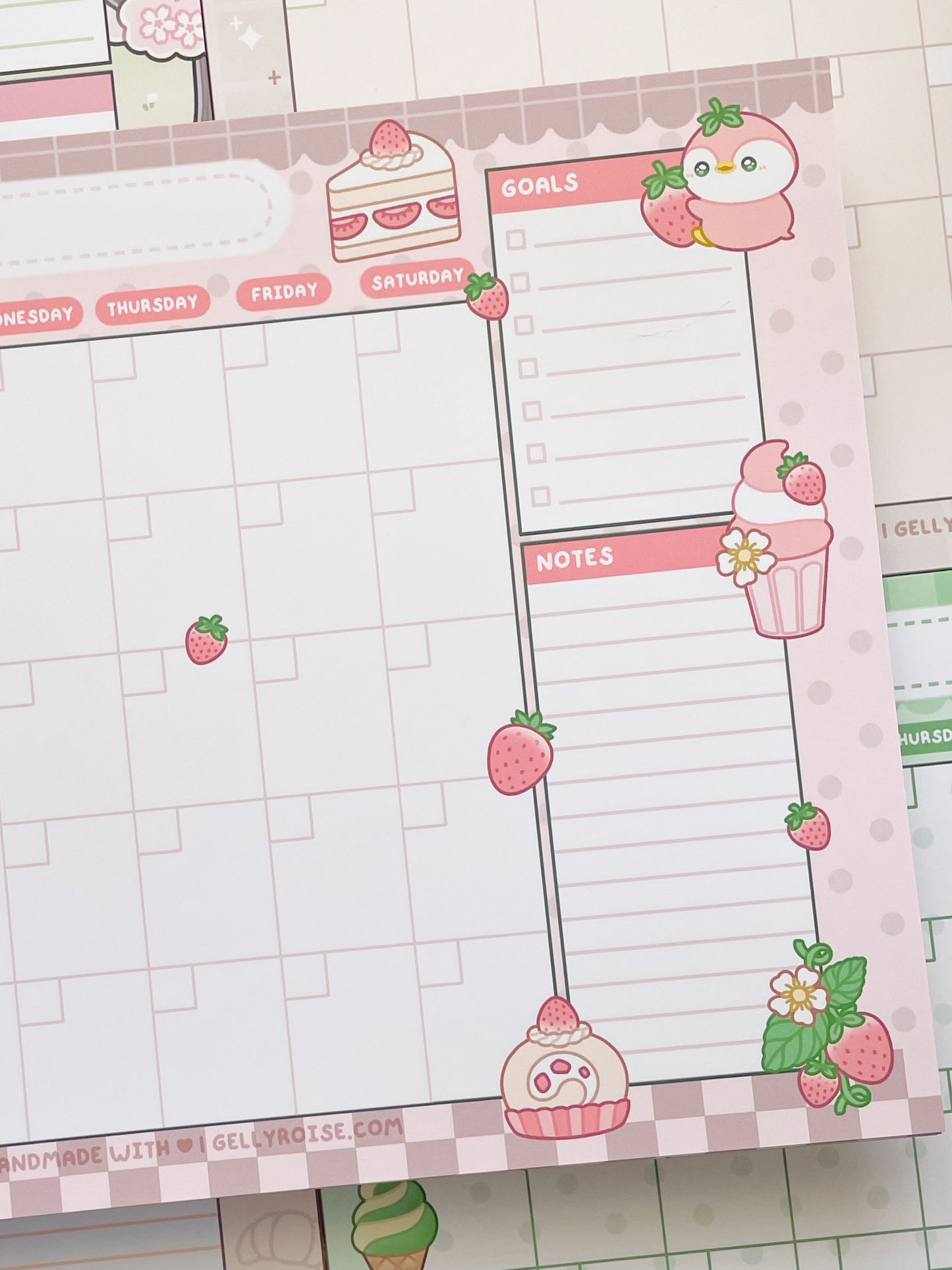 Strawberry Lover Penguin Desk Calendar