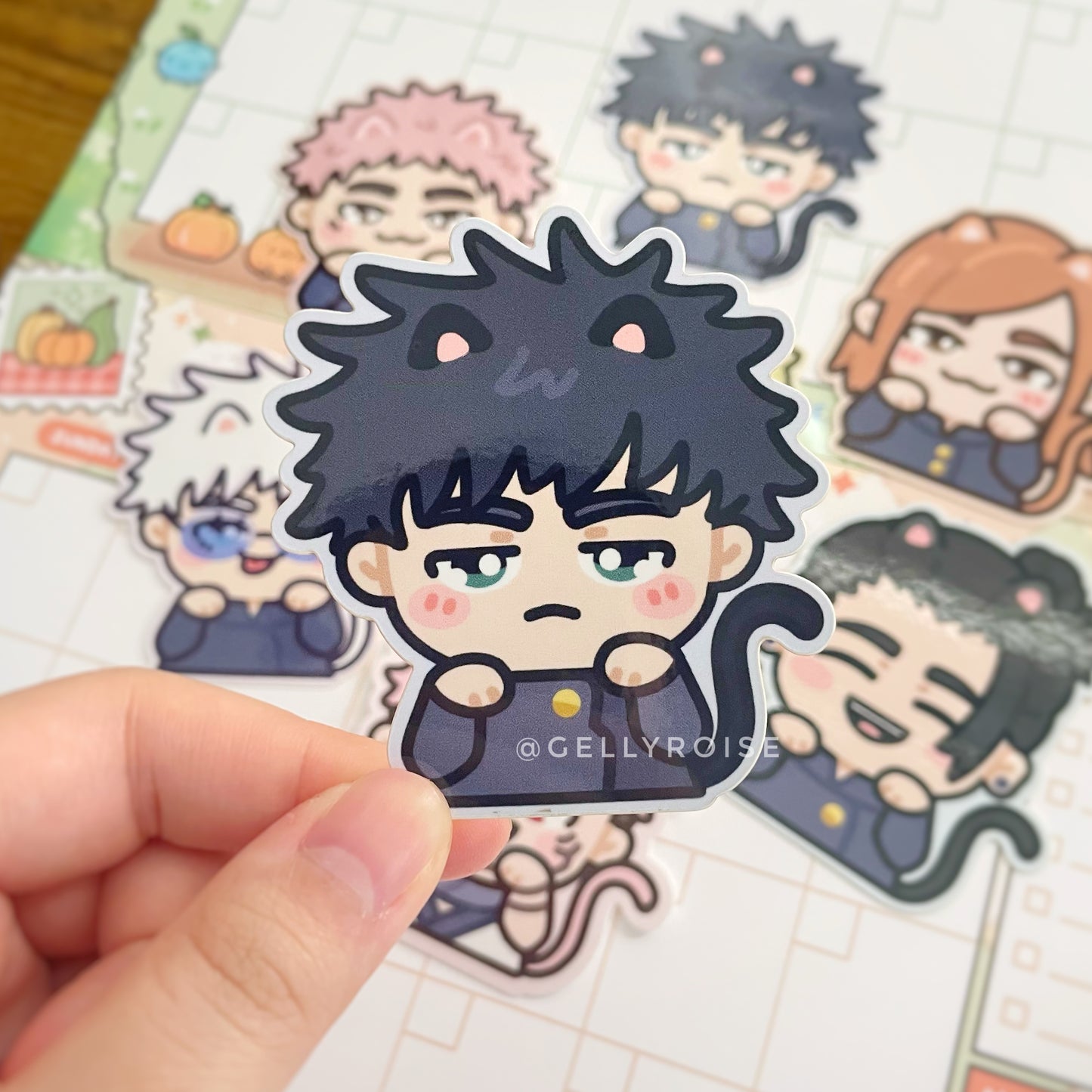 Chibi Cat Sorcerers Waterproof Stickers